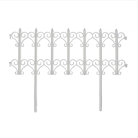 Ограждение декоративное, 25 &times; 180 см, 5 секций, пластик, белое, &laquo;Классика&raquo;