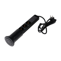 Розетка выдвижная, Luazon, 16 А, четырёхместная, в стол, 2xUSB, 2.1 A, черная Розетка выдвижная, Luazon, 16 А, четырёхместная, в стол, 2xUSB, 2.1 A, черная