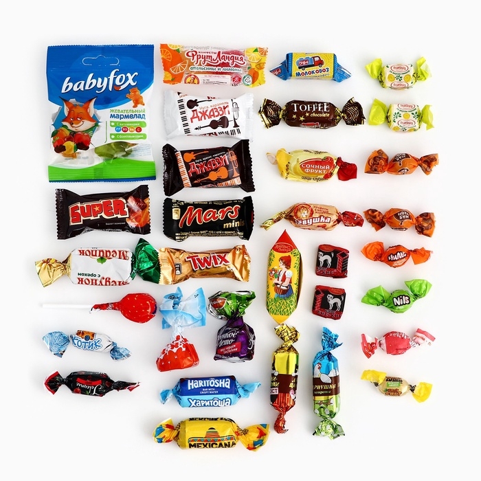 Новый год. Подарочный набор конфет "Смешарики", 400 г