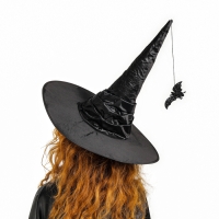 Карнавальная шляпа &laquo;Чёрная&raquo;, драпированная, с летучей мышью, р. 56 &ndash; 58