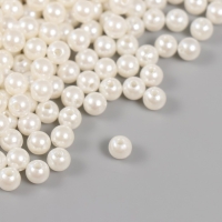 Набор бусин "Жемчуг" d 6 мм, 250 гр, белый