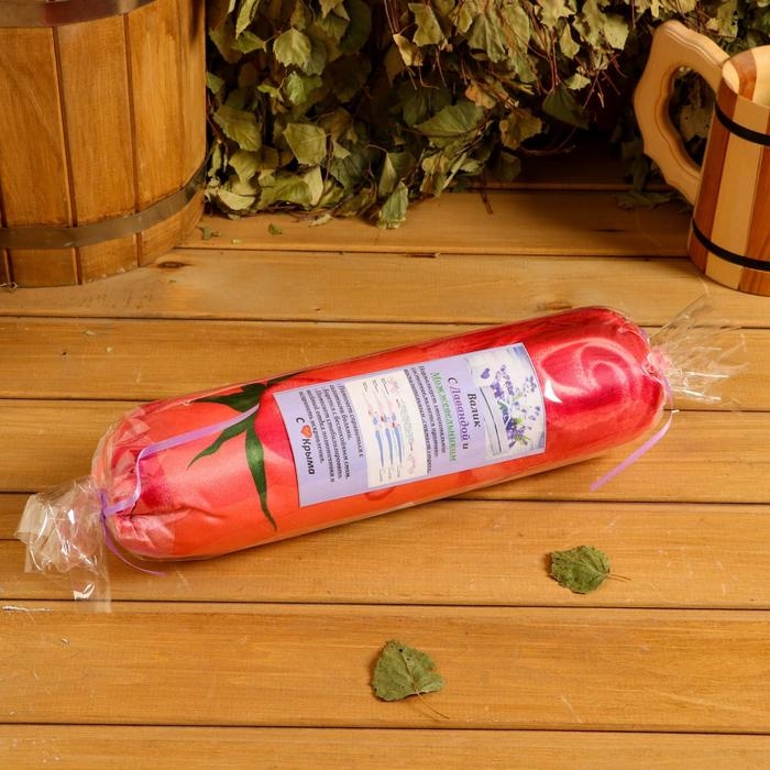 Валик с лавандой и стружкой можжевельника, сувенирная, 10&times;28 см, микс