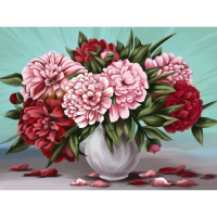 Алмазная мозаика с полным заполнением на подрамнике «Пионы», 30 x 40 см Алмазная мозаика с полным заполнением на подрамнике «Пионы», 30 x 40 см