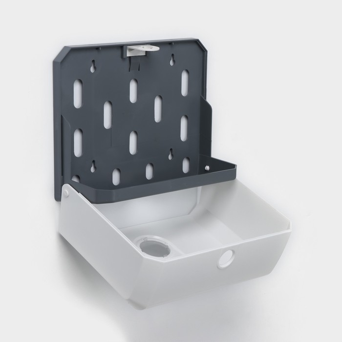 Диспенсер бумажных полотенец в листах, 26&times;12&times;22 см, цвет белый