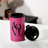 Подарочный набор &laquo;Не бойся быть ярче&raquo;, маска для сна, термостакан, спонж 2 шт, открытка