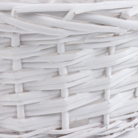 Набор корзин &laquo;Плетёнка&raquo;, белый, 3 шт, 28&times;14/45 см, 24&times;13/41 см, 19&times;11/37 см, ива