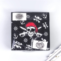 Салфетки бумажные &laquo;Пират&raquo;, однослойные, 24х24 см, набор 20 шт.