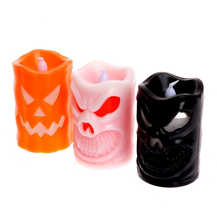 Свеча светодиодная «Хэллоуин», виды МИКС Свеча светодиодная «Хэллоуин», виды МИКС