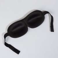 Маска для сна 3D, на липучке, 22,5 &times; 9 см, цвет чёрный