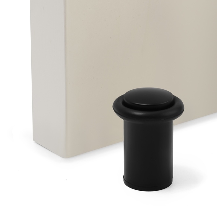 Упор дверной U301BL, d=27 мм, h=57 мм, цвет черный