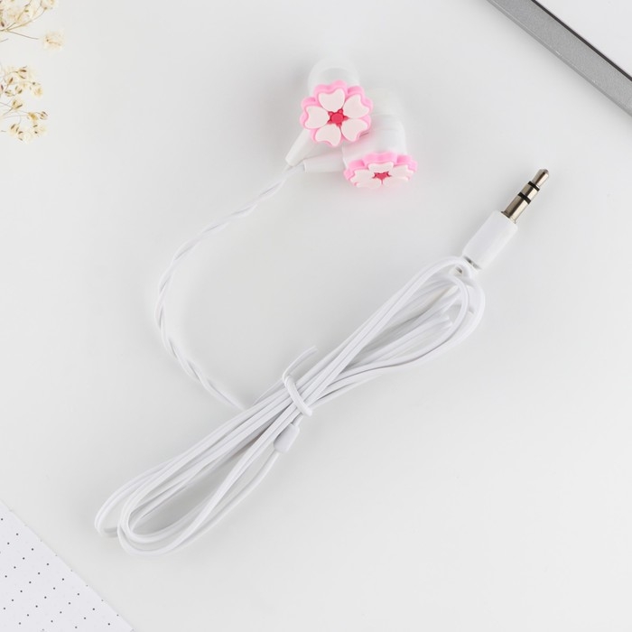 Наушники проводные &laquo;Цветочки&raquo;, мод. VBT 1.31, 120 см