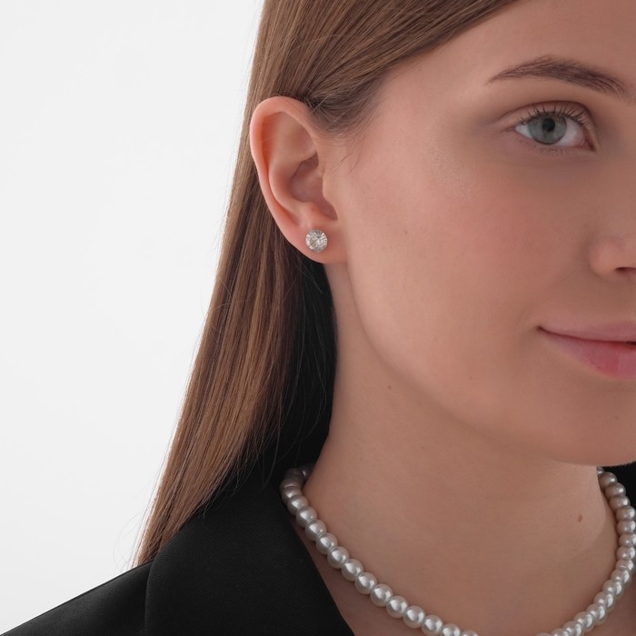 Набор 2 предмета: серьги, колье «Антуанетта» кристаллы, цвет белый в серебре, 40 см Набор 2 предмета: серьги, колье «Антуанетта» кристаллы, цвет белый в серебре, 40 см