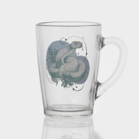 Кружка стеклянная кофейная &laquo;Змеи&raquo;, 300 мл, МИКС