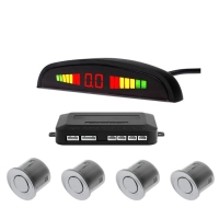 Парковочная система, 4 датчика, LED-экран, 12 В, датчик серый