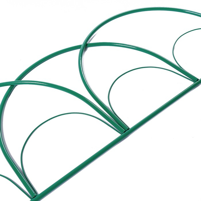 Ограждение декоративное, 50 &times; 425 см, 5 секций, металл, зелёное, &laquo;Парашют&raquo;, Greengo