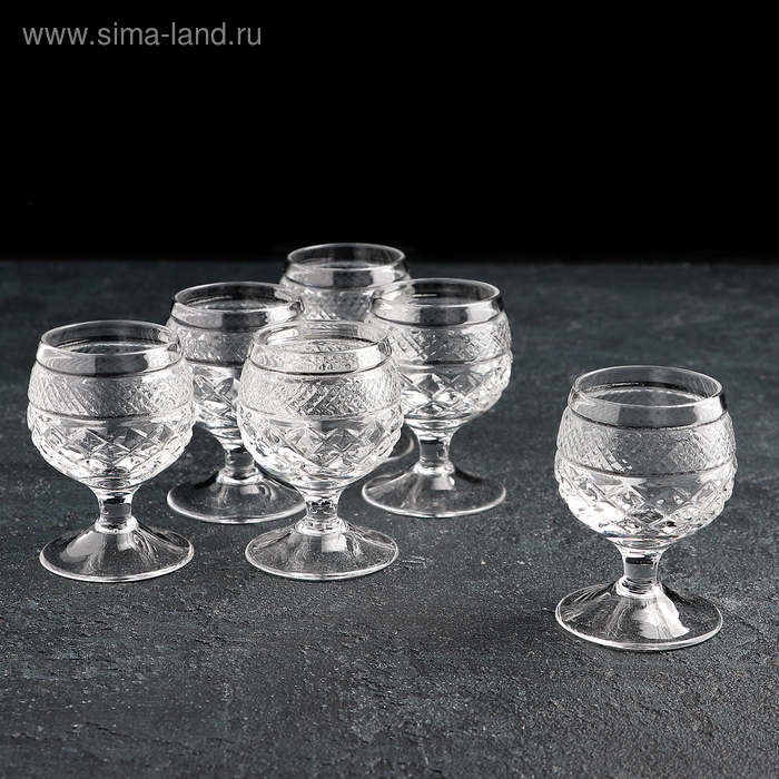 Набор рюмок хрустальных «Ромбы», 50 мл Набор рюмок хрустальных «Ромбы», 50 мл
