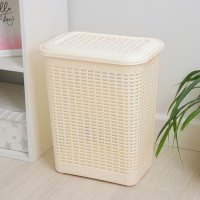 Корзина бельевая, 30 л, 38&times;26&times;46 см, с крышкой, МИКС