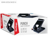 Дырокол до 45 листов Berlingo Smart Technology, энергосберегающий, с фиксатором, чёрный