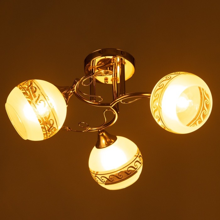 Люстра потолочная Мэй 3хE27 40Вт Золото Люстра потолочная Мэй 3хE27 40Вт Золото