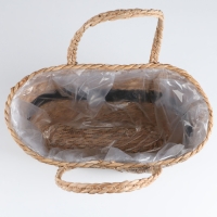 Корзина плетеная, 35x17xH25xHH42, рогоз