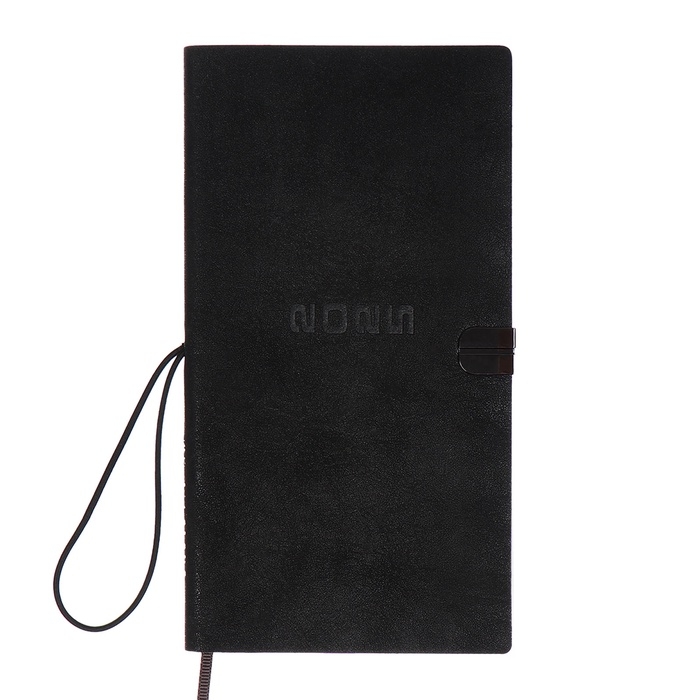 Еженедельник датир 2025г 175х95мм мягк обл иск кож 64л ESCALADA, бл тис, бл 70 г/м&sup2;,чёрный