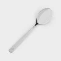 Ложка столовая &laquo;Аппетит&raquo;, длина 19,5 см, толщина 2 мм, цвет серебряный