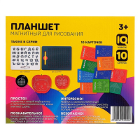 Планшет обучающий &laquo;Магнитное рисование&raquo;, средний, 380 шариков, 10 карточек, цвет чёрный