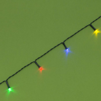 Гирлянда «Нить» 20 м, тёмная нить, 200 LED, свечение мульти, 2 режима, солнечная батарея Гирлянда «Нить» 20 м, тёмная нить, 200 LED, свечение мульти, 2 режима, солнечная батарея