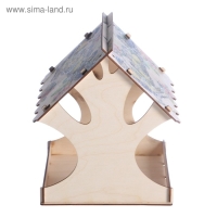 Кормушка для птиц "Птичка и птенцы", с принтом, 24&times;24&times;27 см