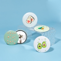 Зеркало карманное &laquo;Авокадо&raquo;, d = 7,5 см, рисунок МИКС