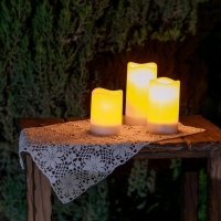 Садовый светильник на солнечной батарее &laquo;Свеча&raquo; Uniel, LED, IP44, 5 Лм, 150х75х75 мм, цвет белый