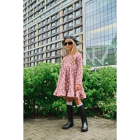 Платье детское KAFTAN "Горох", р. 32 (110-116), розовый Платье детское KAFTAN "Горох", р. 32 (110-116), розовый