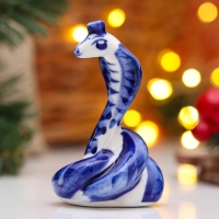 Сувенир "Змей Узелок" 8,5х5,5 см, гжель