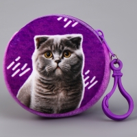 Кошелёк детский для девочки в шоубоксе &laquo;Животные&raquo;, плюш, цвет МИКС