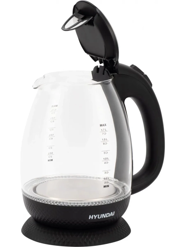 Чайник HYK-G3804 1.7л. 2200Вт черный (стекло)