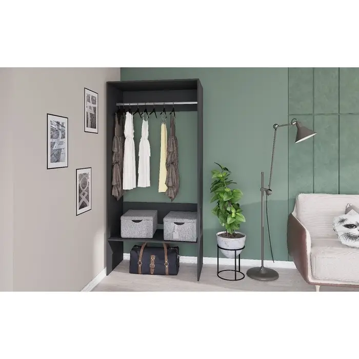 Модульная Гардеробная система Модус вешалка 2,09х1,0х0,52 графит