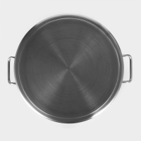 Кастрюля из нержавеющей стали Hanna Kn&ouml;vell, 19 л, d=32 см, h=22 см толщина 0,8 мм, дно ТРС, толщина дна 4,4 мм, 201 сталь, металлическая крышка, индукция