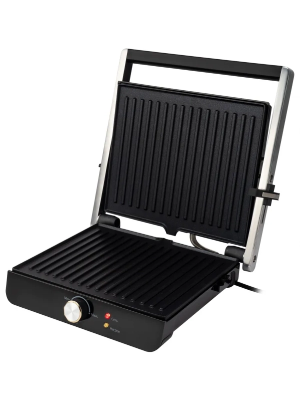 Электрогриль HYG-1043 1800Вт черный, серебристый