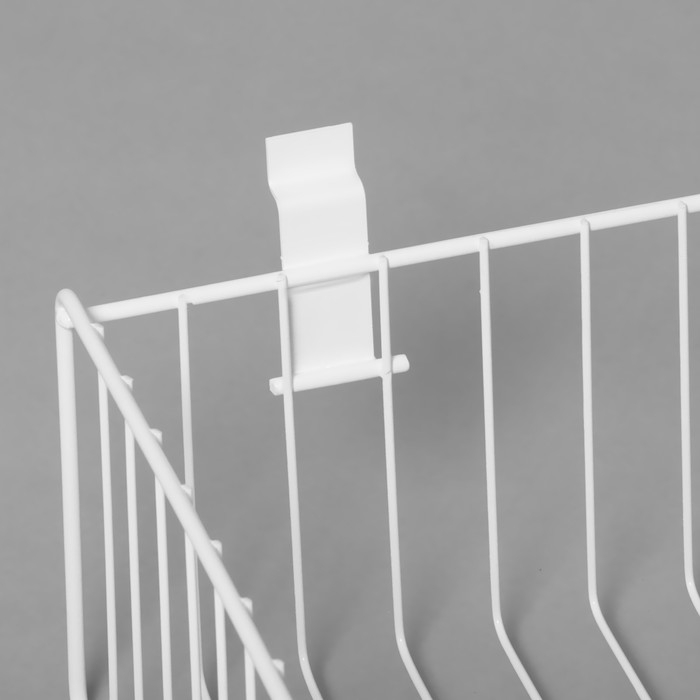 Полка-корзина для экономпанелей, 60&times;30&times;15 см, цвет белый