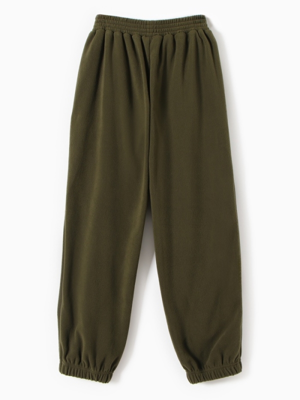 Брюки флисовые для девочки MINAKU: Fleece Soft, цвет хаки, рост 146 см