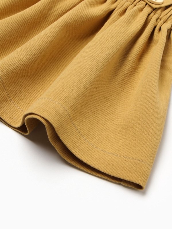 Юбка для девочки на лямках, MINAKU, цвет оранжевый, рост 104 см