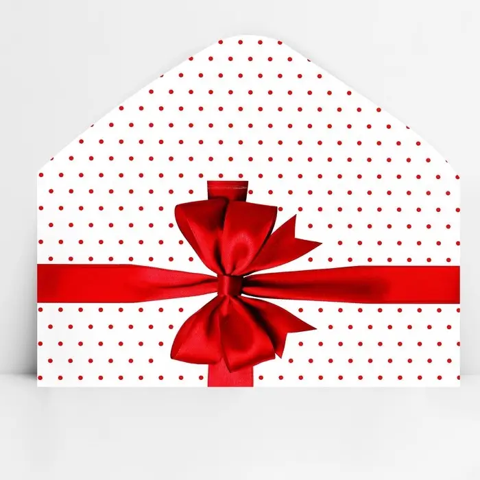 Конверт для денег &laquo;Бант красный&raquo;, 16.5 х 8 см