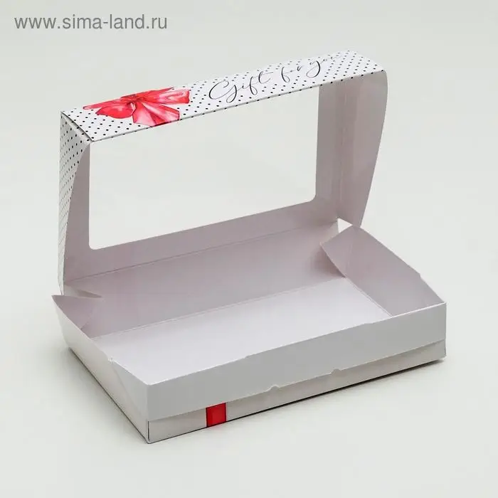 Кондитерская упаковка, коробка с ламинацией &laquo;Gift&raquo;, 20 х 12 х 4 см