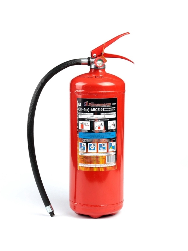 Огнетушитель порошковый "Ярпожинвест" ОП-4(3), ABCE-01(А)
