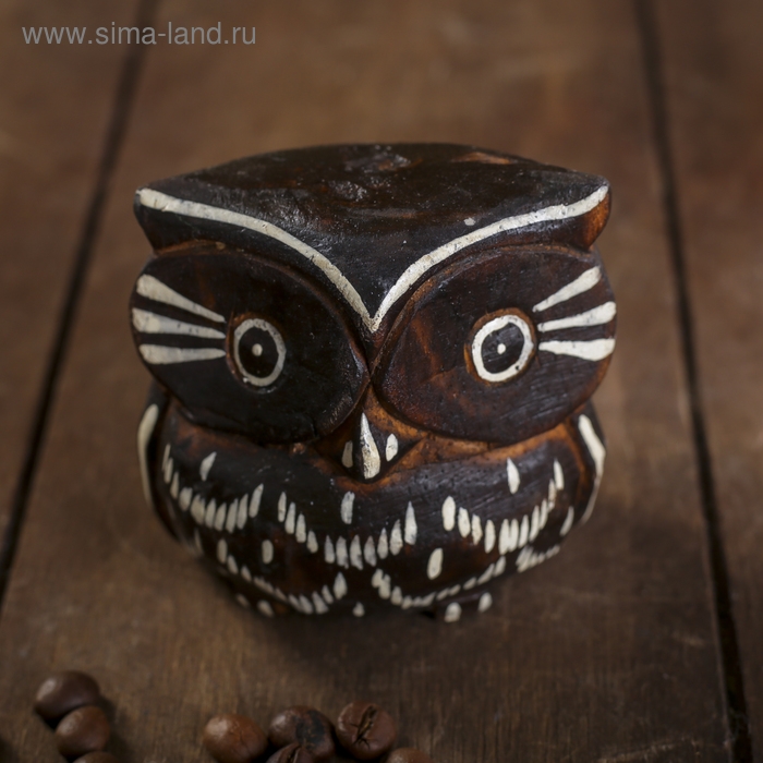 Сувенирный набор дерево "Совы с перьями"*(3 шт) 6х19х8 см