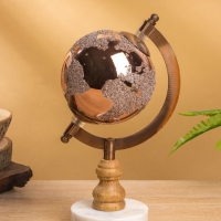 Глобус сувенирный "Сансет" 10х12,5х23 см, стекло, мрамор