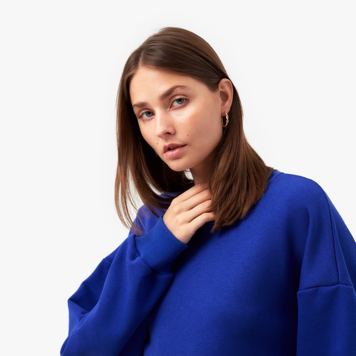 Свитшот женский MINAKU: Casual Collection цвет электро, размер 46-48 Свитшот женский MINAKU: Casual Collection цвет электро, размер 46-48