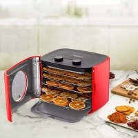 Сушилка для овощей и фруктов Kitfort КТ-1952-1, 300 Вт, 5 ярусов, красная Сушилка для овощей и фруктов Kitfort КТ-1952-1, 300 Вт, 5 ярусов, красная