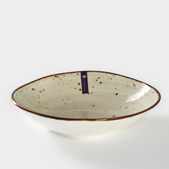 Тарелка глубокая фарфоровая Samold &laquo;Хорека Графит&raquo;, 750 мл, d=21 см