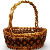 Корзина плетёная для хранения София, ива, круглая, бежевая, набор 3 шт.